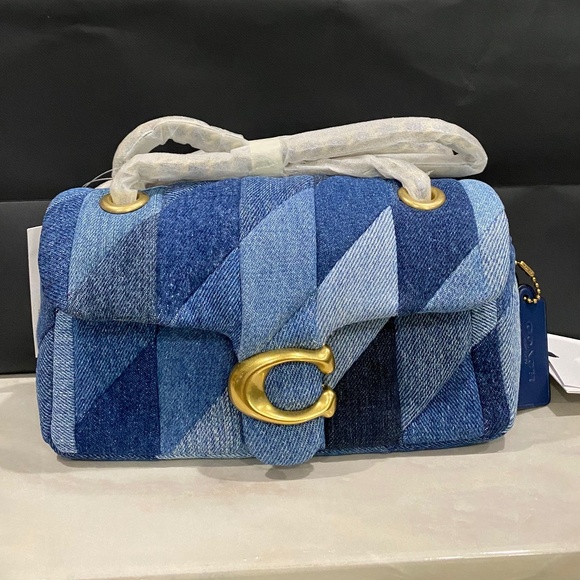 Coach Tabby Denim Shoulder Bag 20 Patchwork Quilting - Picture 8 of 12